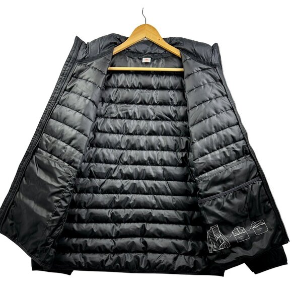 Ozark Trail Packable Puffer Jacket Mens XL Black Quilted Insulated Zip Coat - Picture 8 of 12